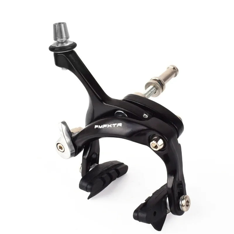 Black and silver U-shaped metal car clamps for bicycle brake modifications with adjustable screw centre distance