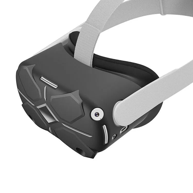 Black silicone glasses host accessory set with protective cover, eye mask, handles, and button caps for VR equipment