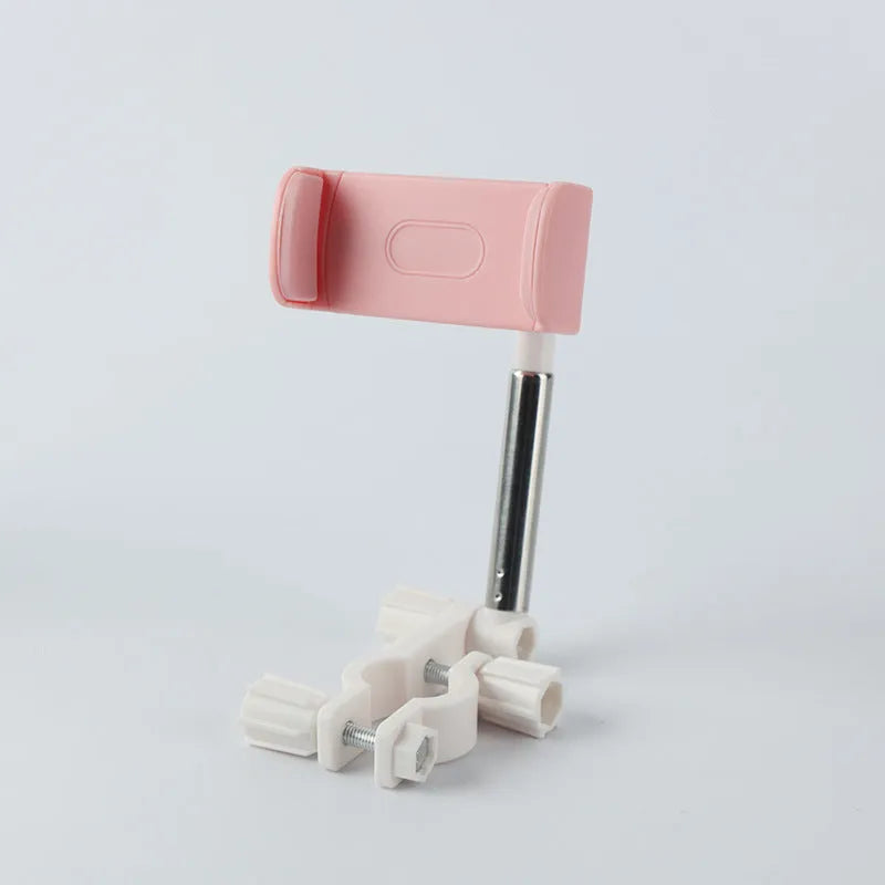 Black car dashboard mobile phone holder showing 360-degree rotation mechanism and foam padding
