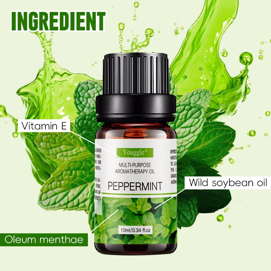 10ml mint essential oil water-soluble for humidifier diffuser aromatherapy cooling scent in stock