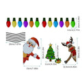 Medium size reflective elk magnetic Christmas car sticker with RFM025 6-thread colour pattern