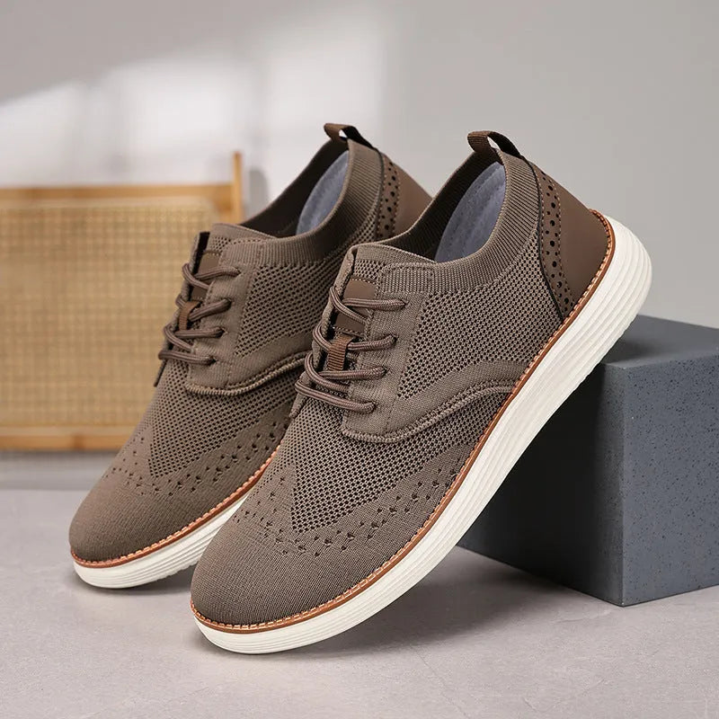Men's mesh hiking casual shoes with rubber sole in multiple colour options