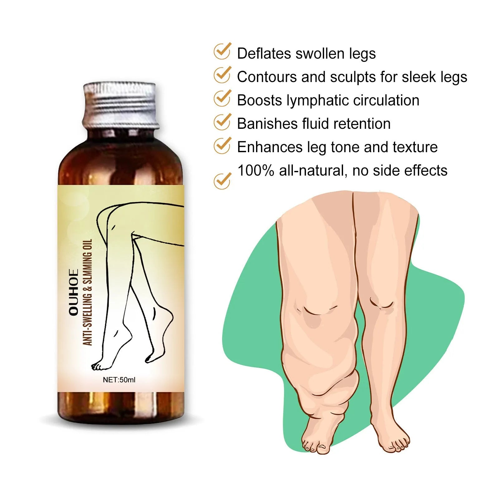 50ml bottle of ginger and grape seed moisturising body oil for massage