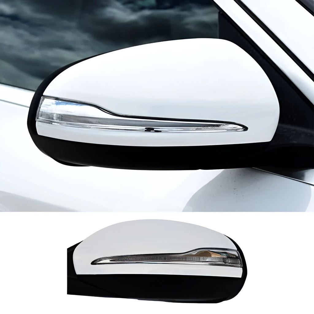 Mercedes-Benz W205 C-Class rearview mirror assembly replacement part in ABS plastic.