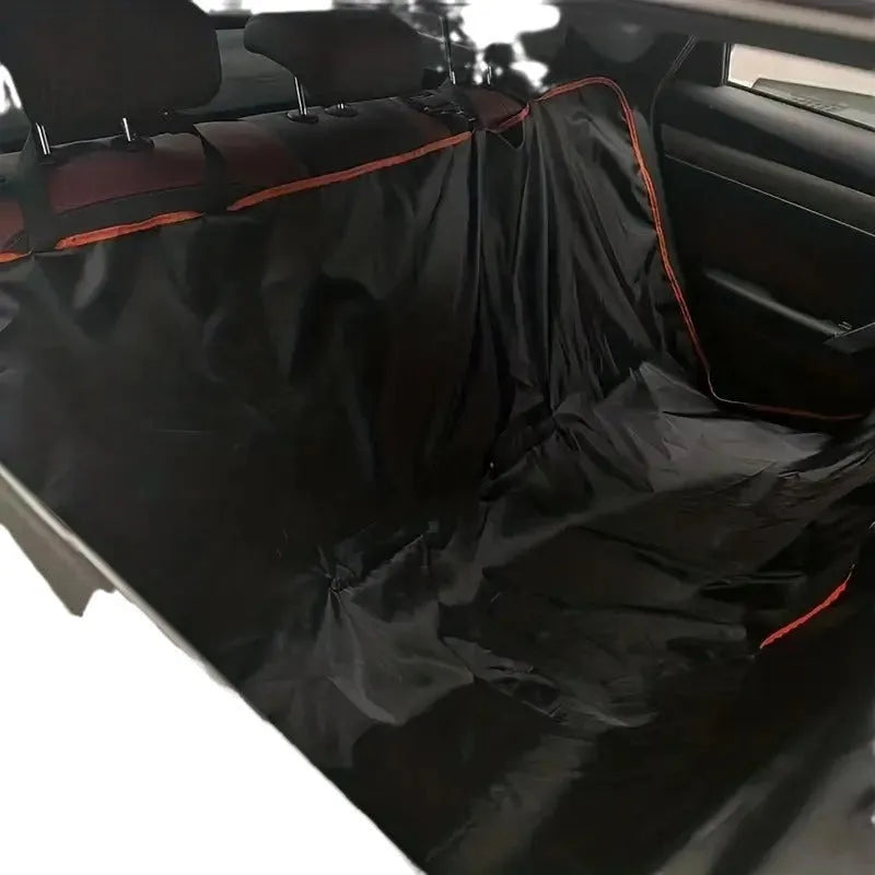 Black fabric pet anti-fouling pad for car rear seats with adjustable straps for SUV fit