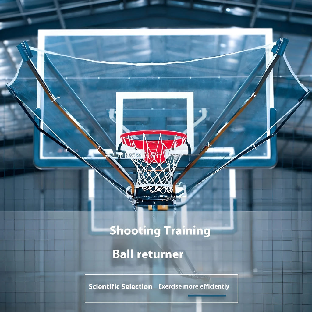 Continuous pitching automatic serve basketball shooting trainer with portable hanging design