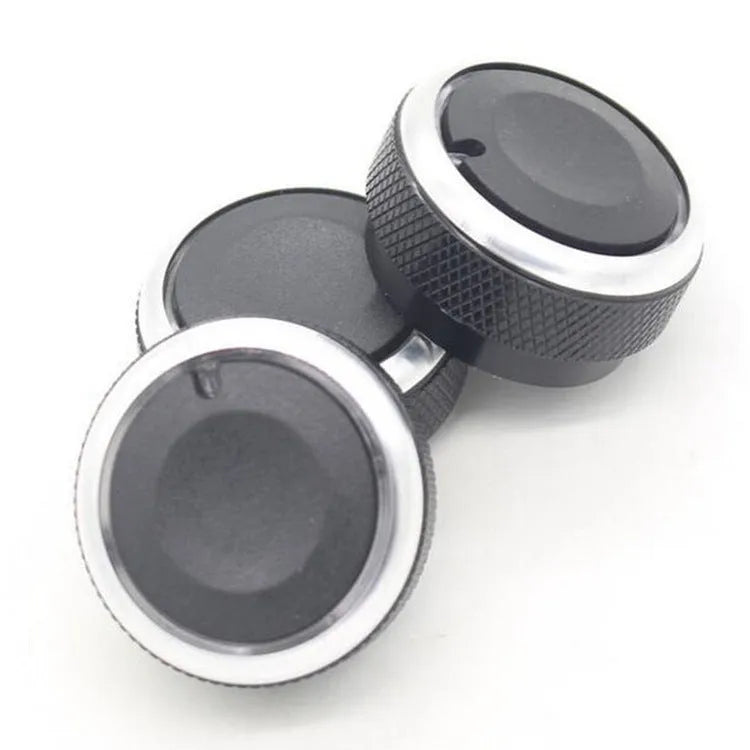 Three black aluminium air conditioning knobs for Chevrolet Lefeng and Lechi dashboard replacement