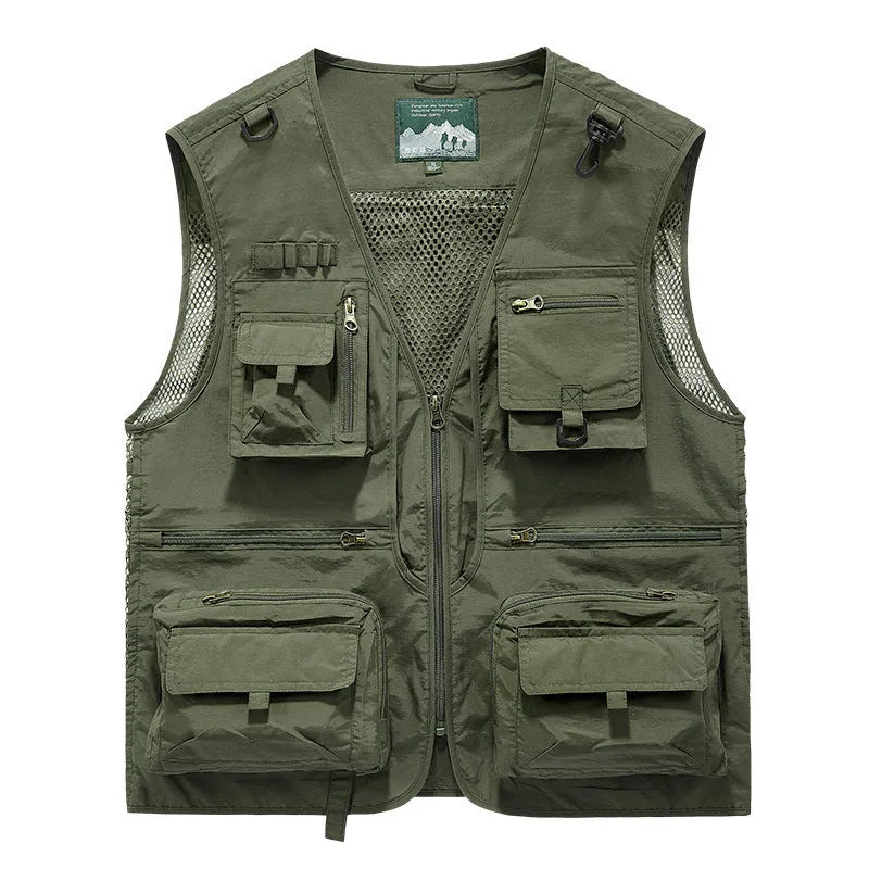 Men's mesh quick-drying nylon vest, loose fit sleeveless top, solid colour, sizes S to 6XL