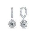 Two moissanite stud earrings, 0.5 carat, S925 silver plated with platinum, 3.2 grams, gift box and GRA certificate.