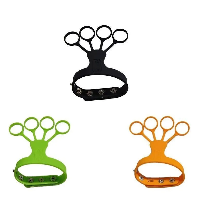 A black shooting brace for basketball finger training with Fengshui ball points visible on its surface.