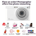 Entry-level student digital camera with CCD sensor and HD beauty mode, travel portable plastic body, retro style