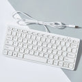 USB wired mini keyboard in black, white, pink or blue with 1.3 metre cable