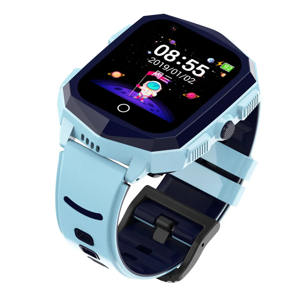 4G all-netcom children's phone watch in pink, blue or black with Bluetooth calling and health monitoring functions