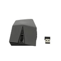 Wireless optical mouse in gold colour with hidden USB receiver compartment for laptop computers