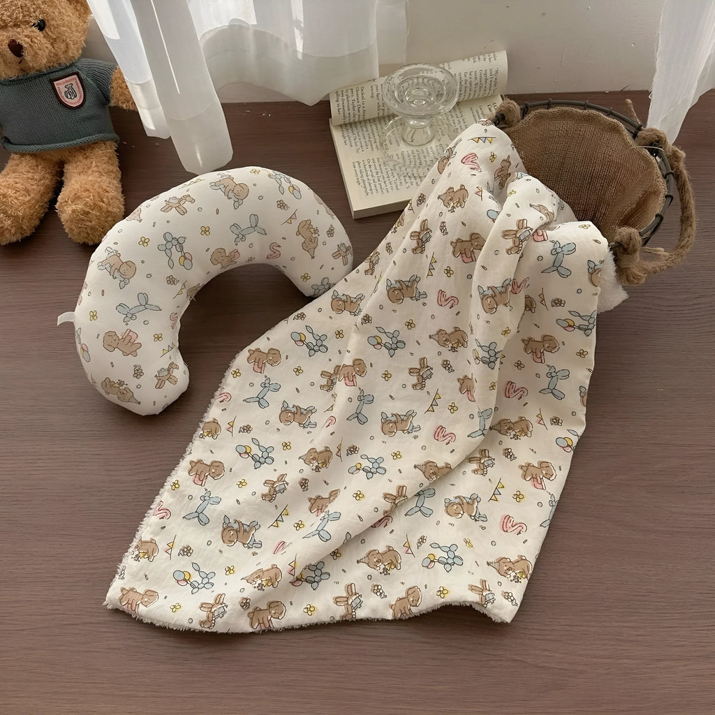 Cloth cat bed with removable pillow and two quilt sizes for flexible pet sleeping arrangements