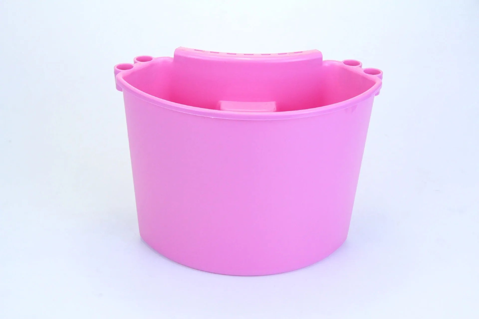 PP plastic car wash bucket with detachable handle in black, red, blue, and pink colour options
