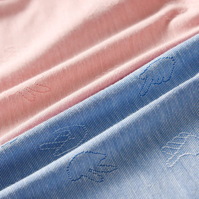 Women's low waist briefs in modal ice silk fabric, showing colour options and knit weave detail.