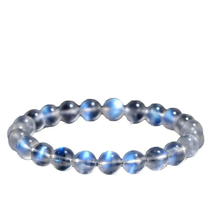 Natural cream body crystal bracelet with grinding treatment showing polished surface texture
