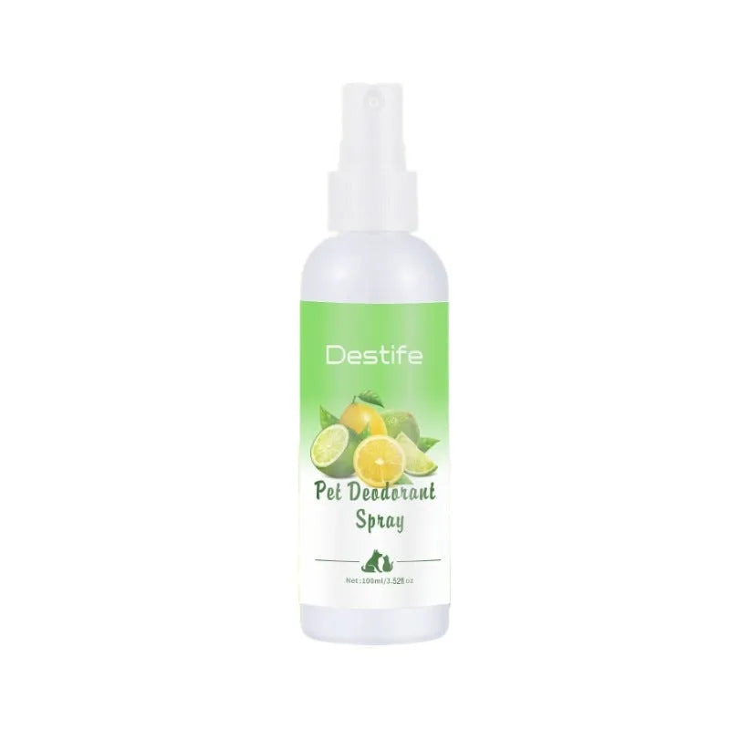 100ml lemon pet deodorant spray bottle for cats and dogs cleaning