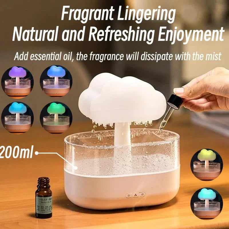 Soothing Cloud Humidifier with Color-Changing Lights, Powerful Yet Whisper-Quiet Operation, Large Water Capacity for Extended Runtime