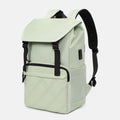 Light green Nylon school travel backpack with 15.6-inch laptop compartment and three-dimensional pockets