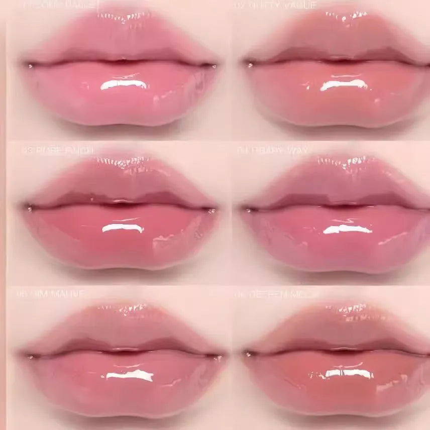Water light mirror no stain lip gloss in 4G standard size, available in six colours including 01 Peony Ballet