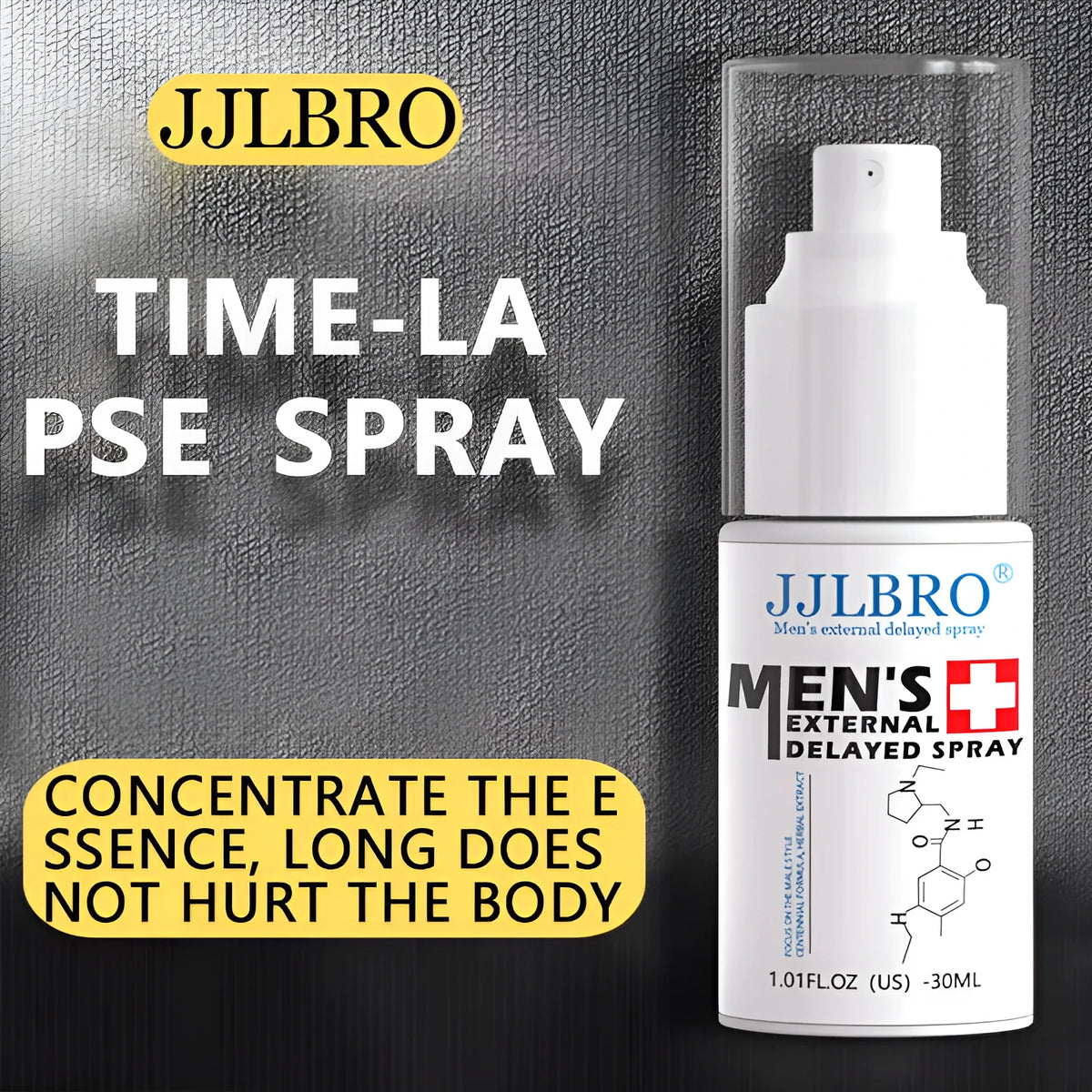 White 30ml male delayed spray bottle with time-control function for extended intimacy