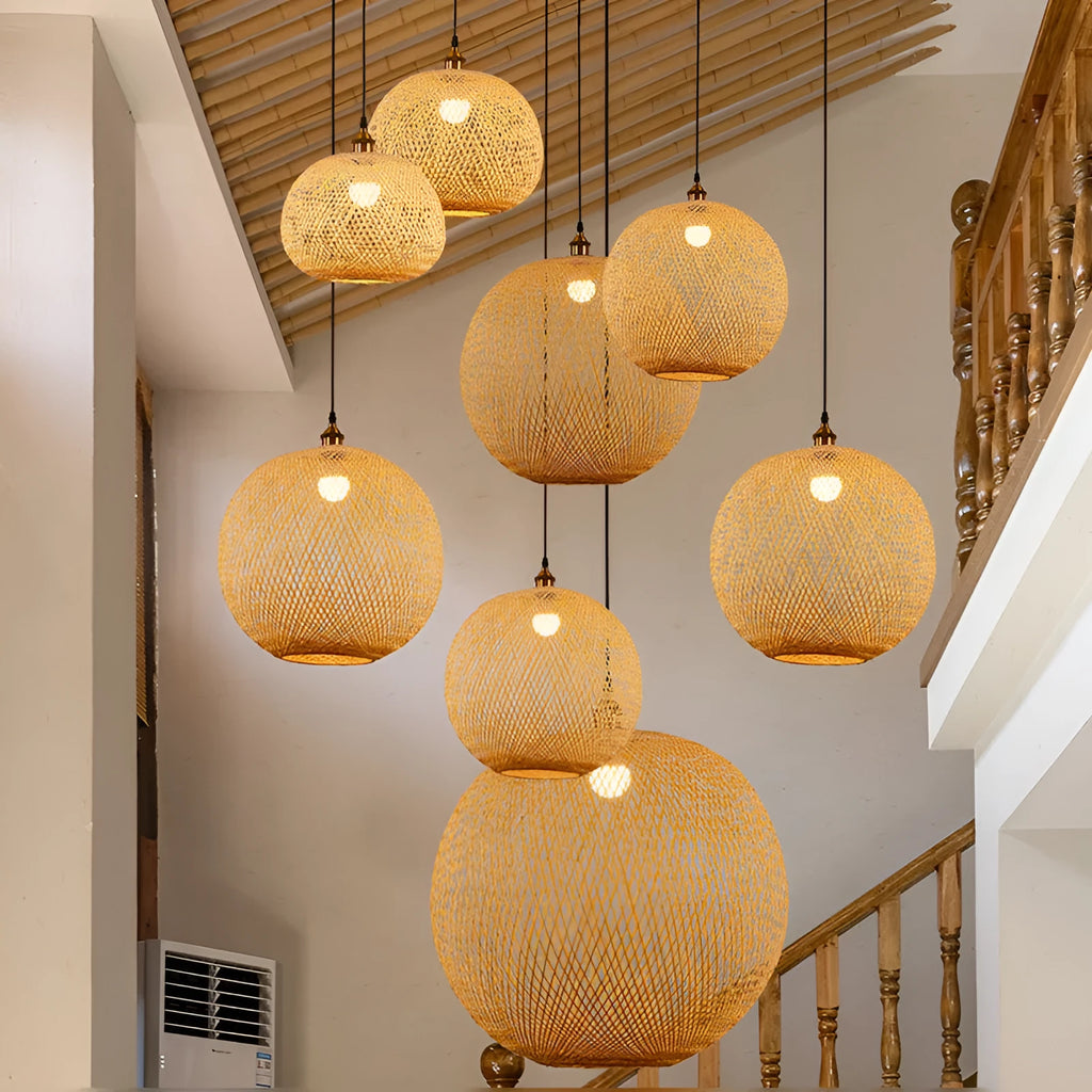 Pastoral hall chandelier with bulb for bedroom leisure spaces in diameter 30cm option