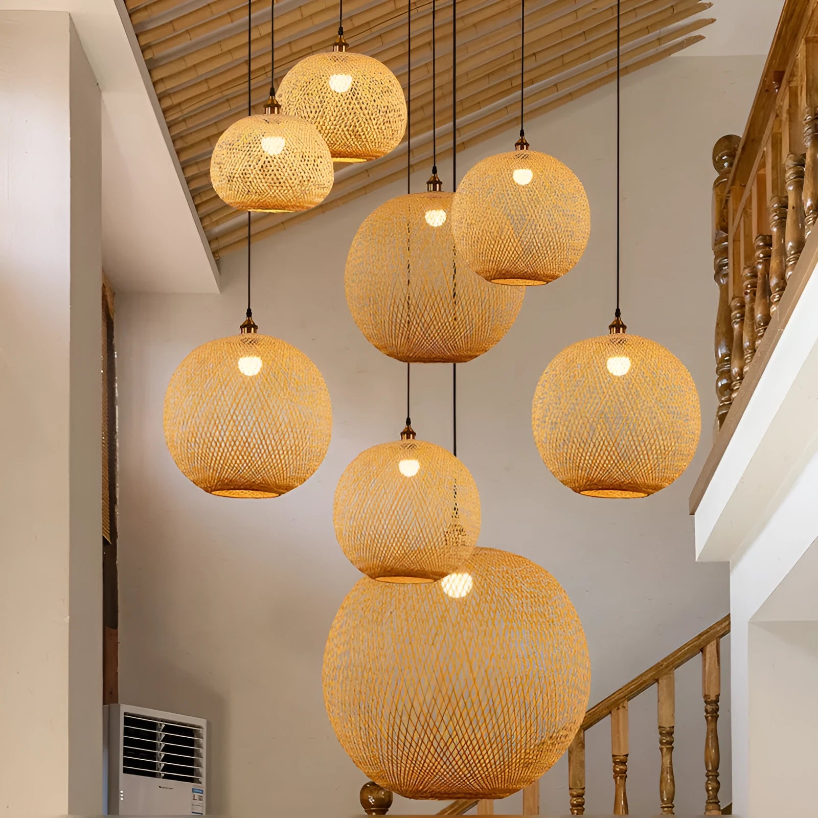 Pastoral hall chandelier with bulb for bedroom leisure spaces in diameter 30cm option