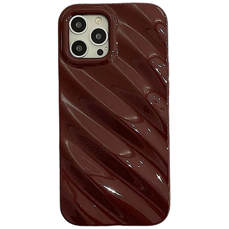 Nordic style silicone iPhone case with laser electroplated finish in black colour