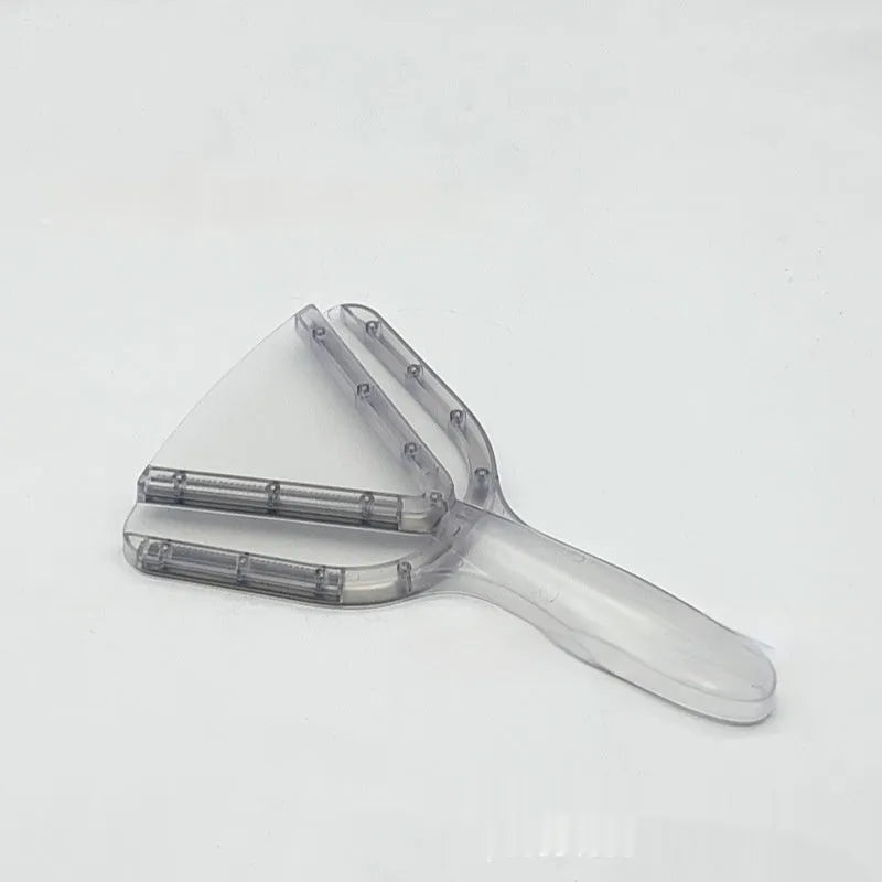 Red ABS plastic telescopic bottle opener with can opener tool on a white background.