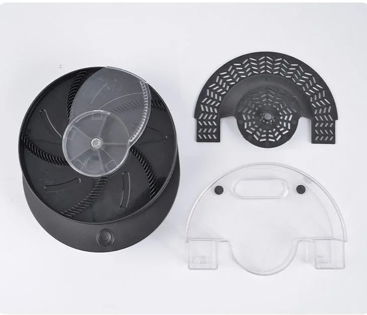 Electric fly catcher machine for indoor use in black or white with removable fly cage