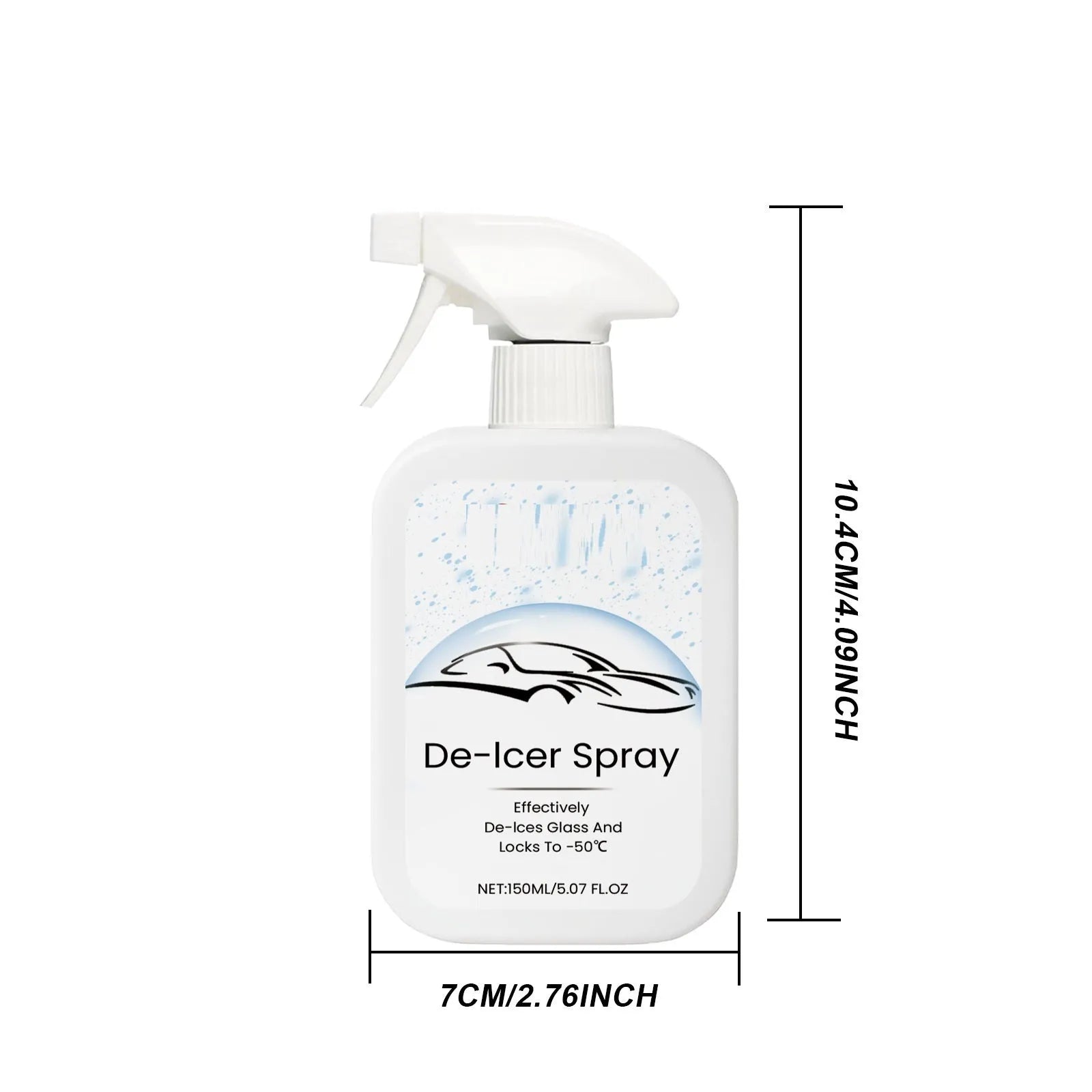 150ml car windscreen defrost spray bottle for winter ice melting and snow removal