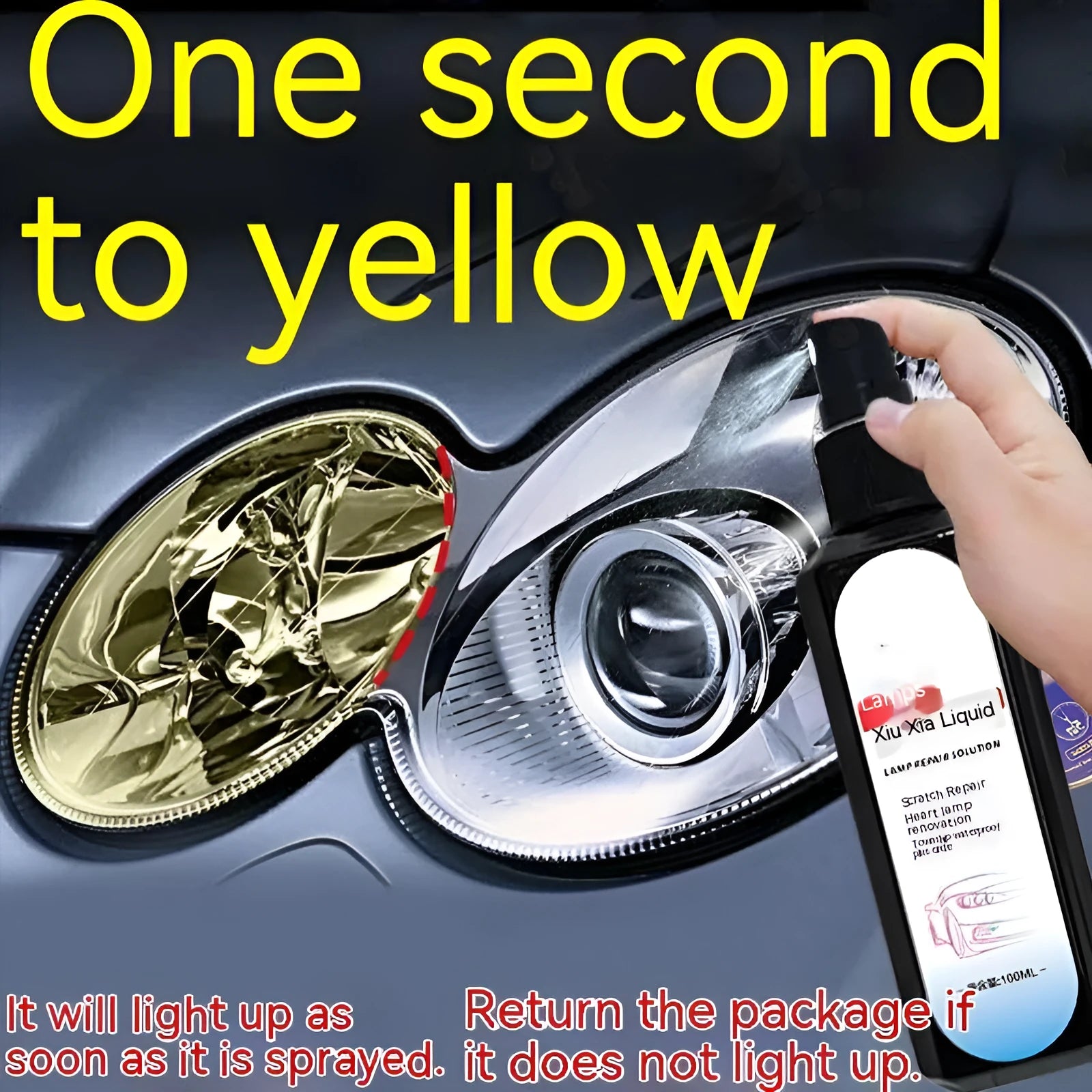 100ml bottle of car headlight renovation repairing liquid for plastic headlamp covers