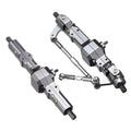 WPL CNC metal iron front and rear axle gearbox assembly in titanium colour for four-wheel drive RC model