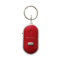 Oval plastic key finder pendant with voice control in red, blue, white, black, and orange colour options.
