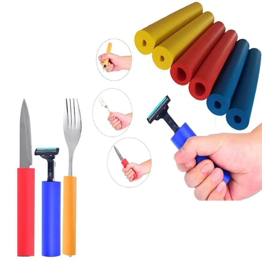 Rubber auxiliary grip hose for tableware handles with 10mm or 18mm inner diameter