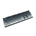 Dual colour gradient PBT dip-dyed transparent positive engraved OEM keycaps for mechanical keyboards with 108 key set layout