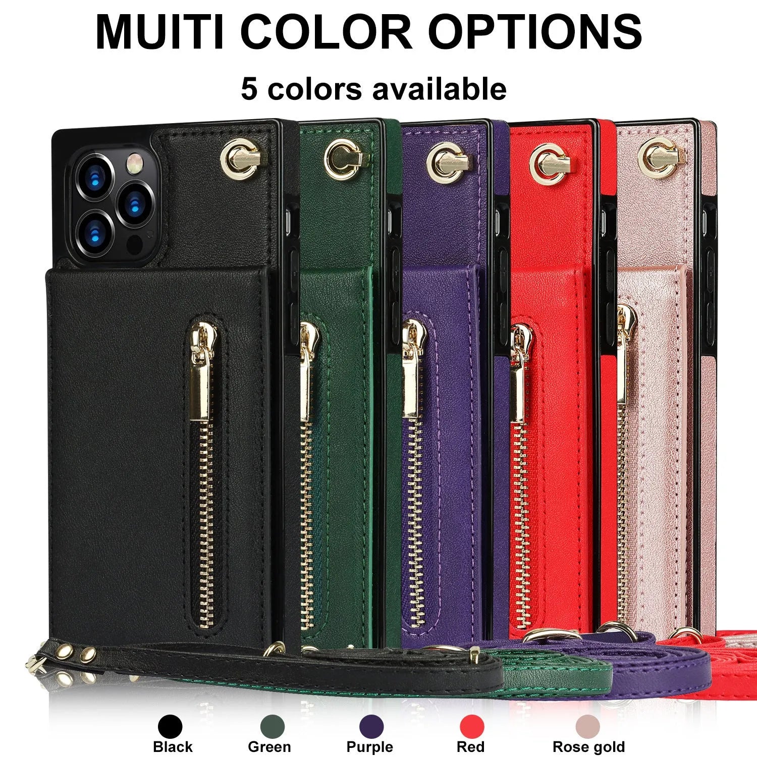 A solid-colour leather and TPU mobile phone case for an iPhone or Samsung Galaxy smartphone.