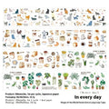 World Shape Series Life Landscaping Journal Stickers set with 4 style options on a 2-metre PET roll. London Street View, City Travelers, Colorful Town, Every Day.