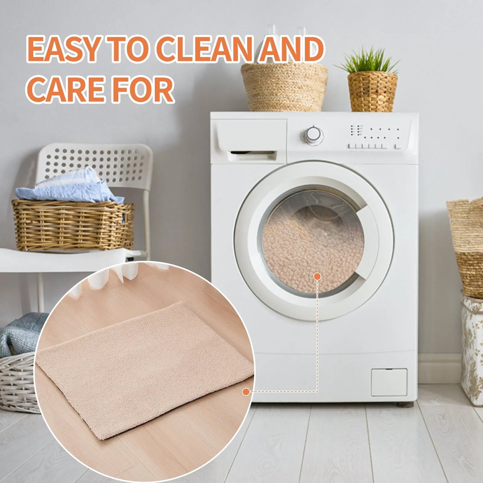 Self-heating plush pet bed pad for cats available in grey, white and yellow colours