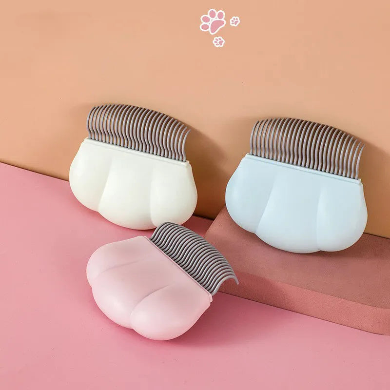 Paw Soft deshedding brush for pets in blue, pink or white with 9x9 cm head