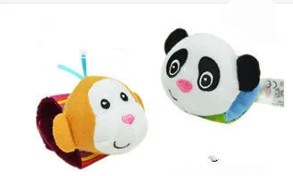 Cute cloth baby watch strap and wrist strap set with sock for infants 0-2 years