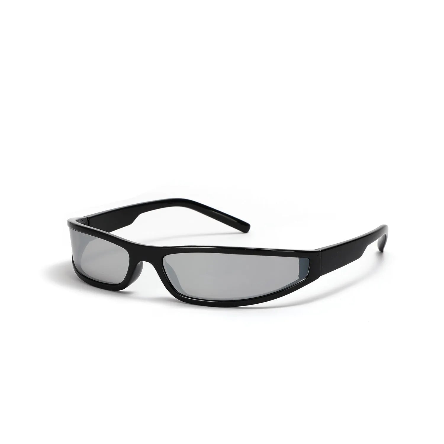 Future style narrow frame sunglasses with unisex design showing four colour variations