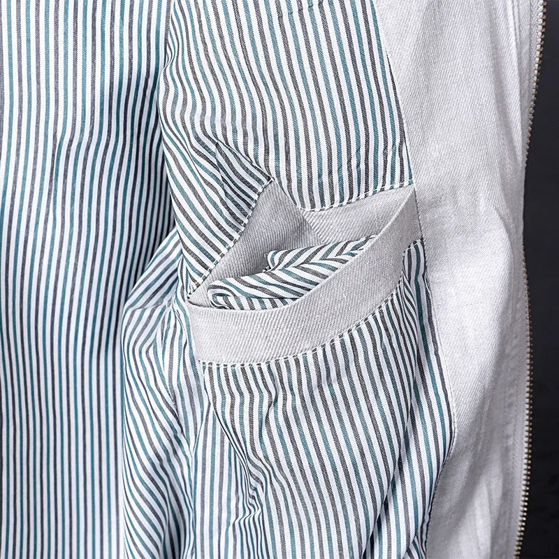 Men's thin cotton linen jacket in regular fit available in heather grey, grass green or blue colours