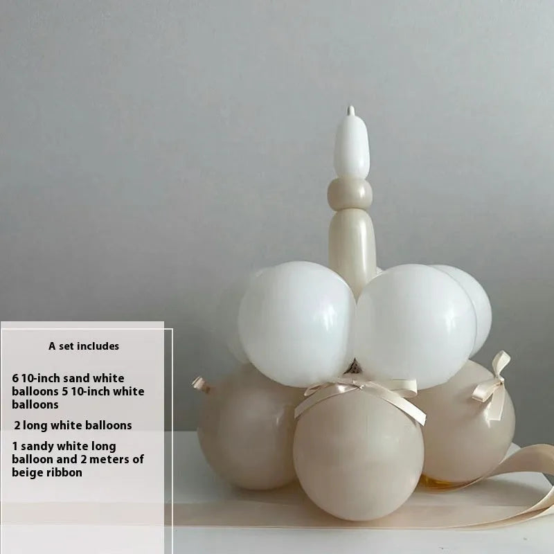 DIY balloon bouquet decoration set for cake toppers and party centrepieces in round shape