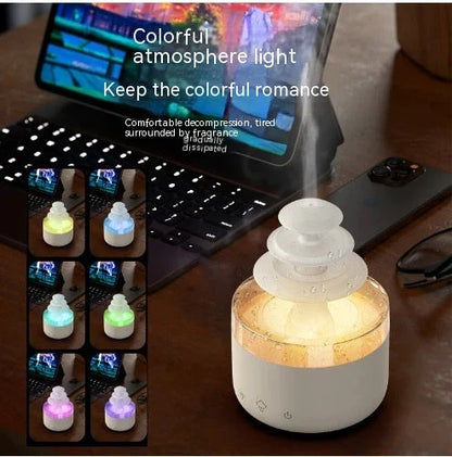 Soothing Cloud Humidifier with Color-Changing Lights, Powerful Yet Whisper-Quiet Operation, Large Water Capacity for Extended Runtime