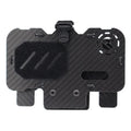 Black carbon fiber folding navigation board with MOLLE system mounting for tactical vest chest hanger