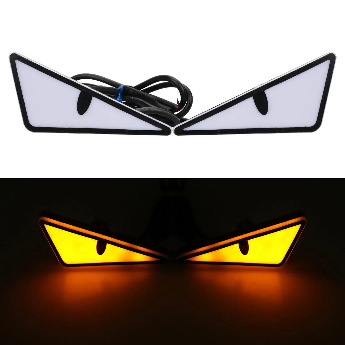 Triangle motorcycle decorative light in waterproof plastic housing with semicycle lens in amber colour option