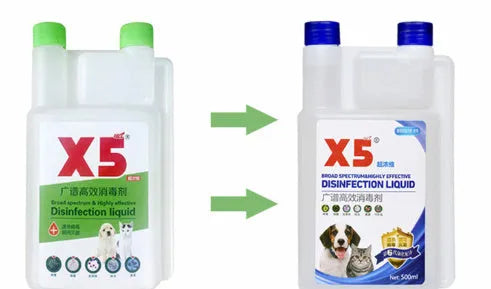 500ml bottle of glutaraldehyde decamethylammonium disinfectant spray for cat and dog plague and distemper deodorising